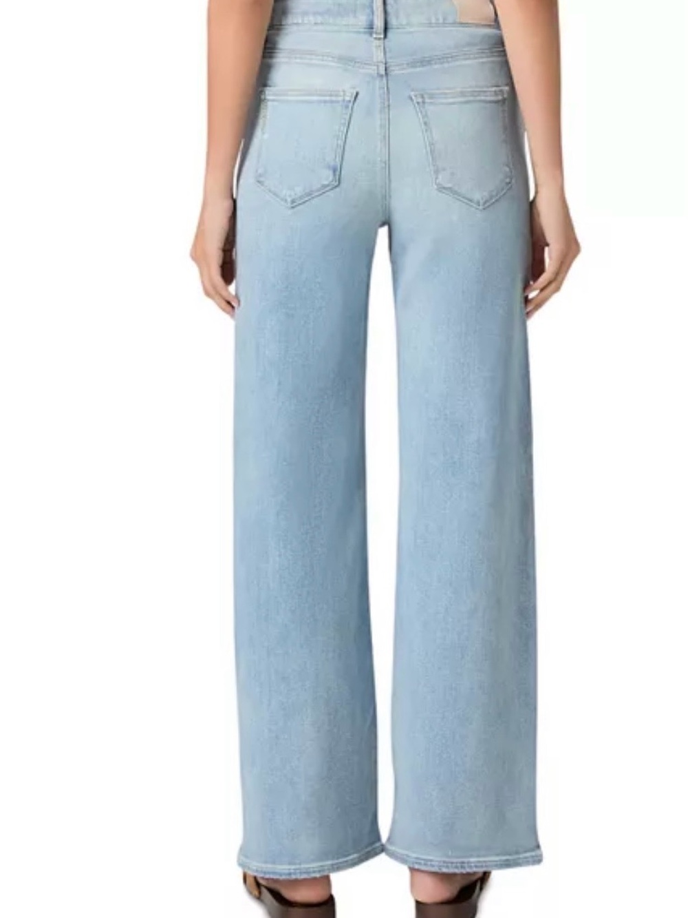 PAIGE Light Blue Wide-Leg Jeans